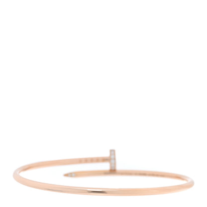 Cartier 18K Pink Gold Diamond Small Juste Un Clou Bracelet 16 2 of 4