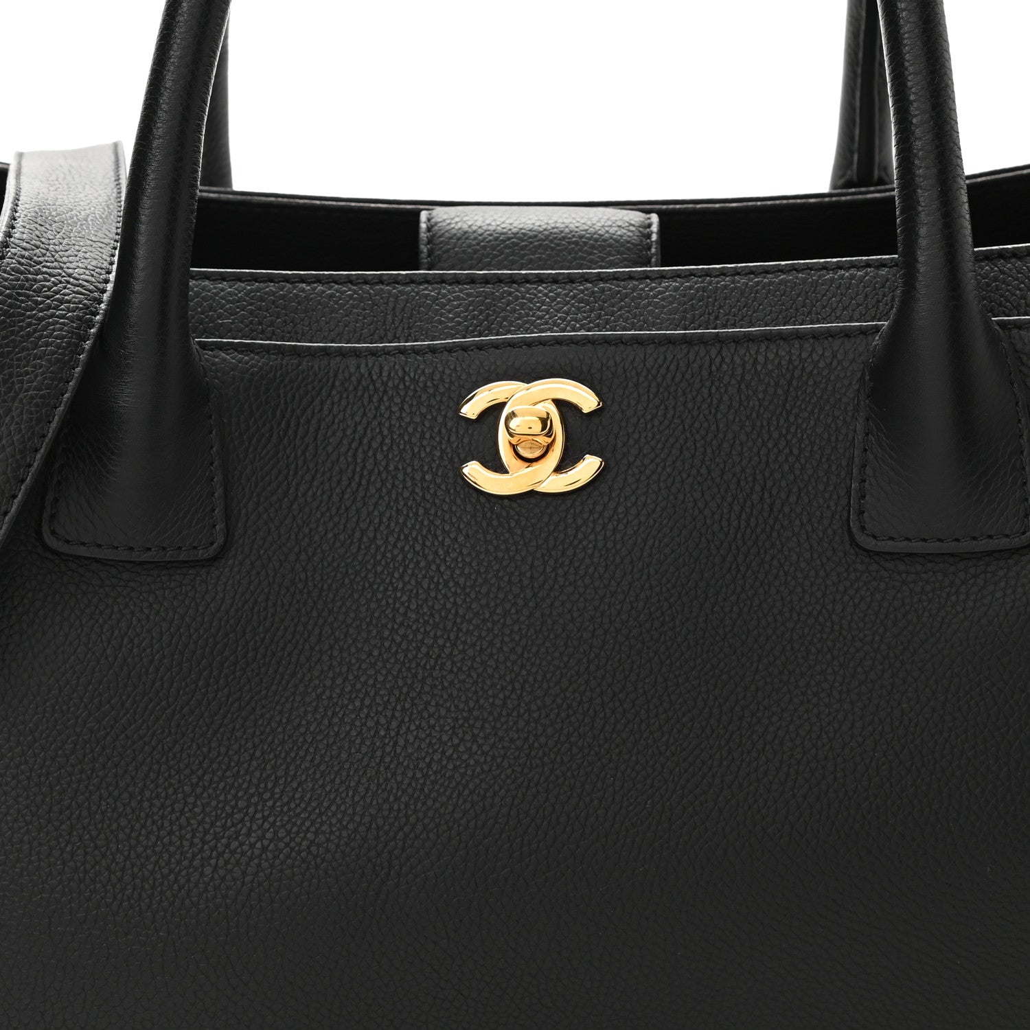 Chanel Calfskin Cerf Executive Shopper Tote Black 8 of 10