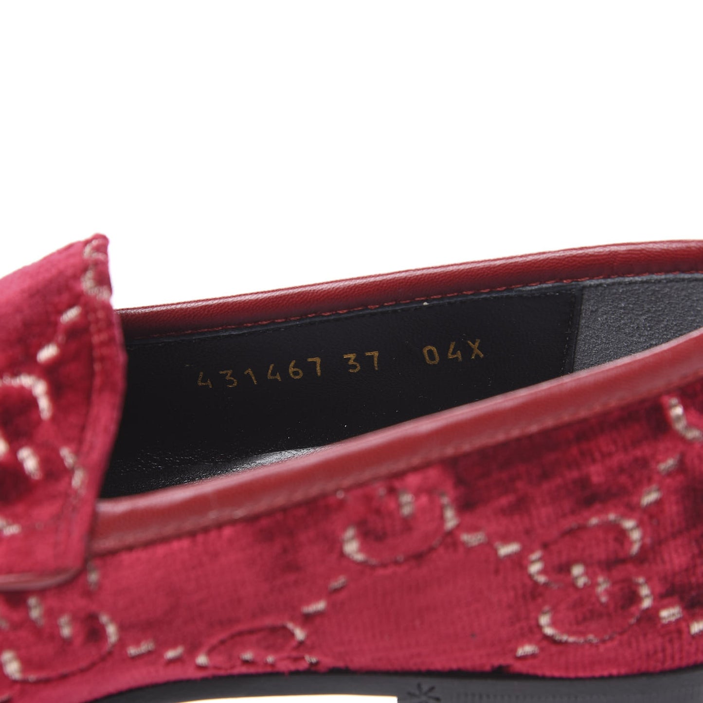 Velvet Malaga Kid GG Monogram Horsebit Womens Jordaan Loafers 37 Red Cipria Romantic Cerise