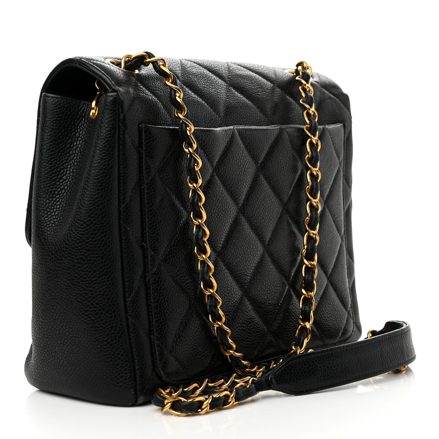 Chanel Caviar Quilted Medium Single Flap Black 3 of 20