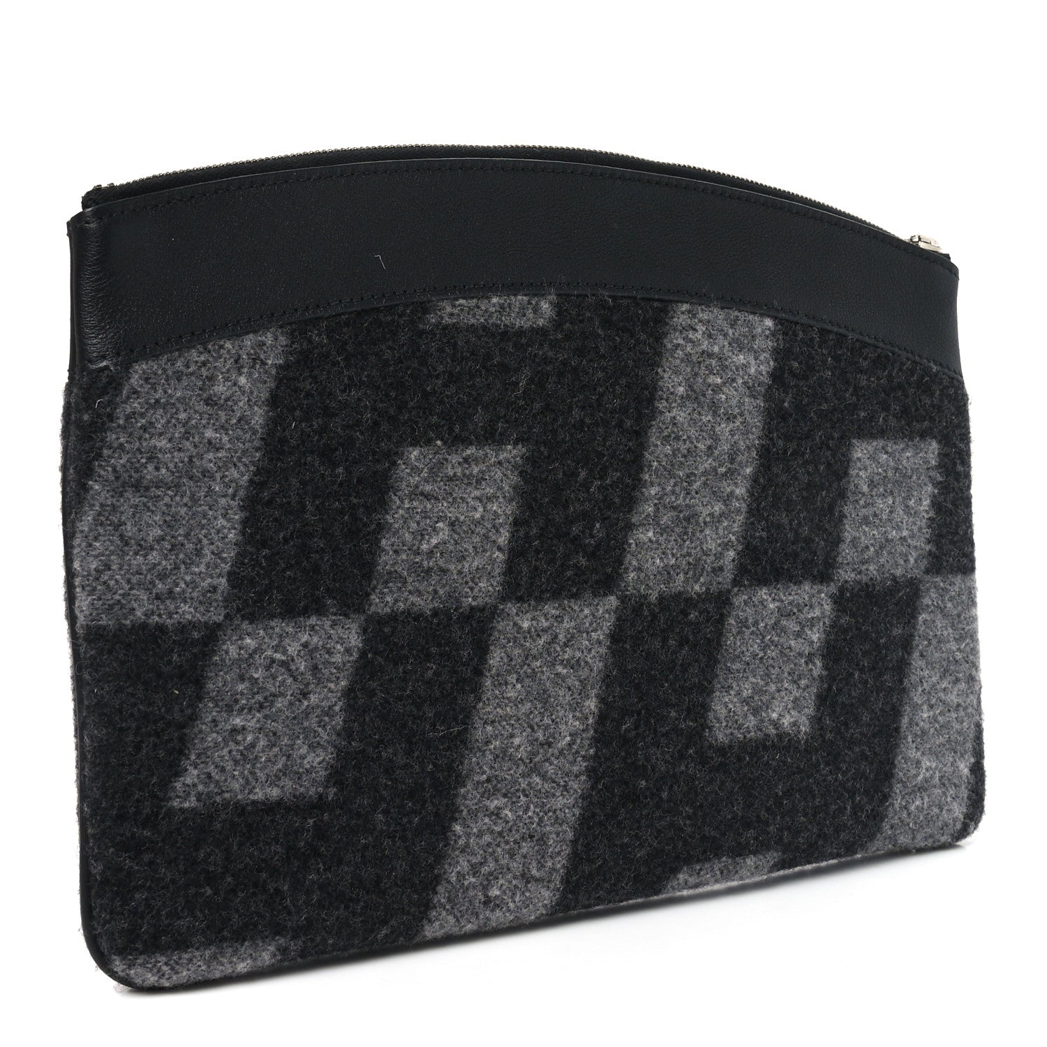 Hermes Cashmere Sac Bazar Pouch PM Black Grey 3 of 6