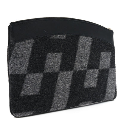 Hermes Cashmere Sac Bazar Pouch PM Black Grey 3 of 6