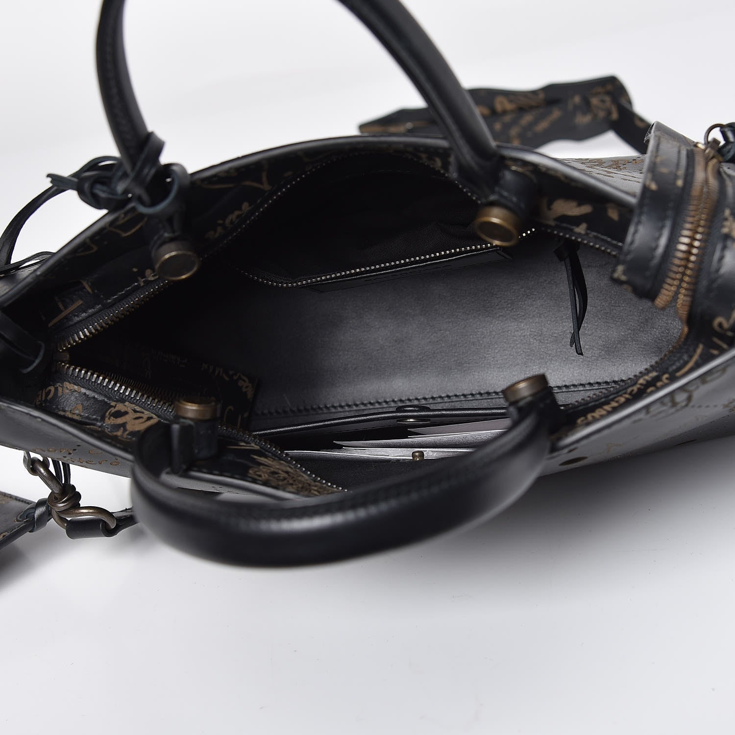 Balenciaga Calfskin Love Perforated Blackout Hardware S City Black 6 of 10