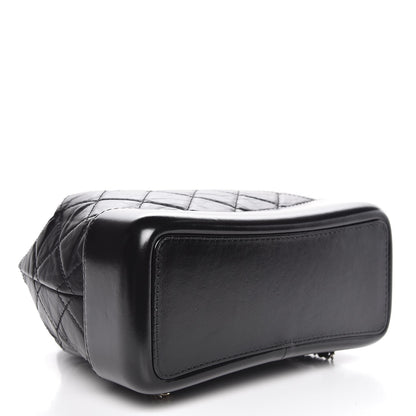 Chanel Aged Calfskin Quilted Small Gabrielle Backpack Black 4 of 7