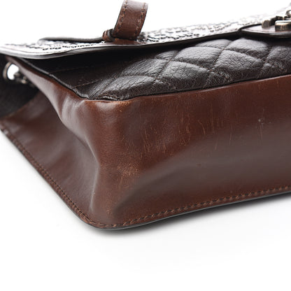 Chanel Studded Calfskin Lambskin Paris Dallas Flap Brown Black 7 of 9
