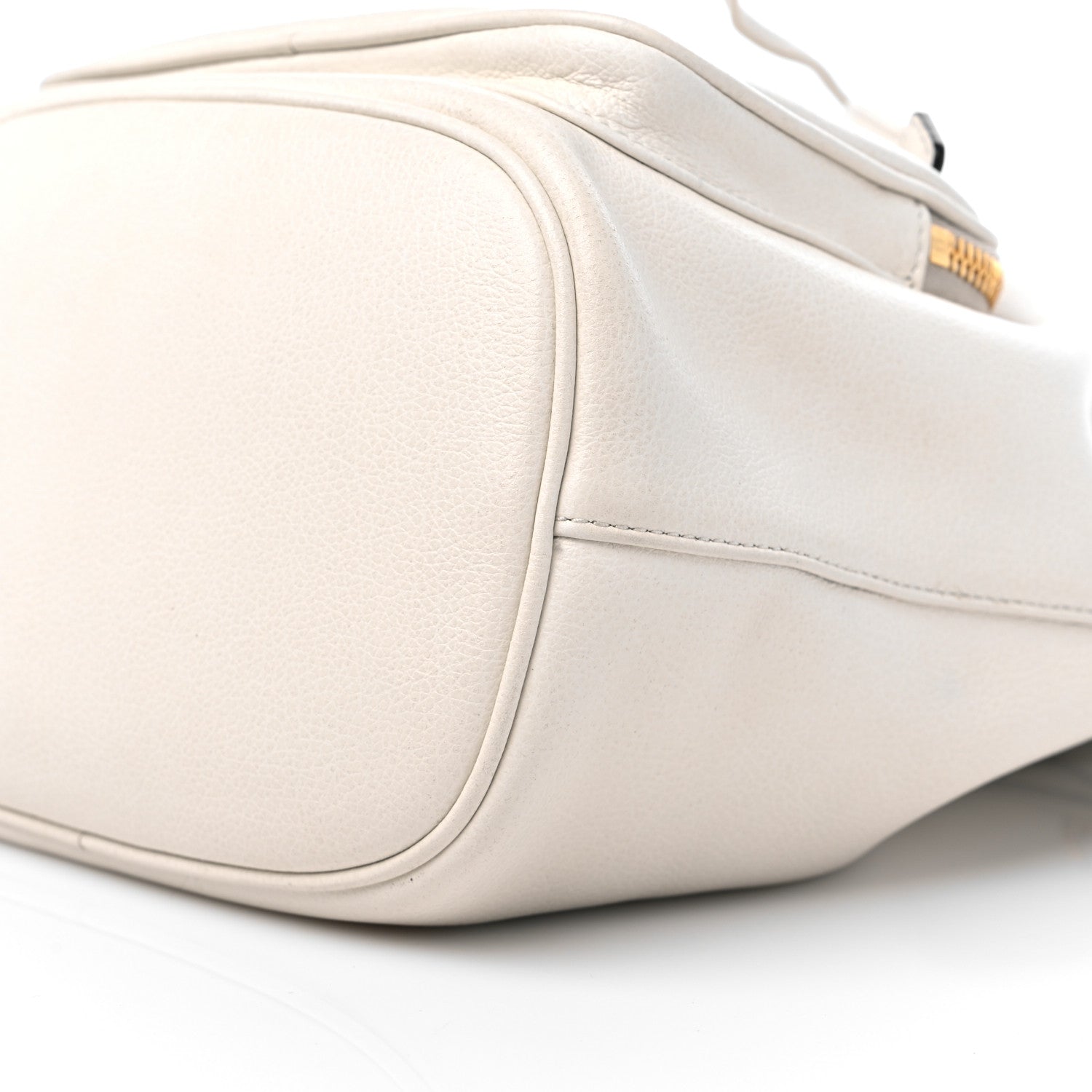 Prada Glace Calfskin Logo Mini Bucket Crossbody Bag White 8 of 9