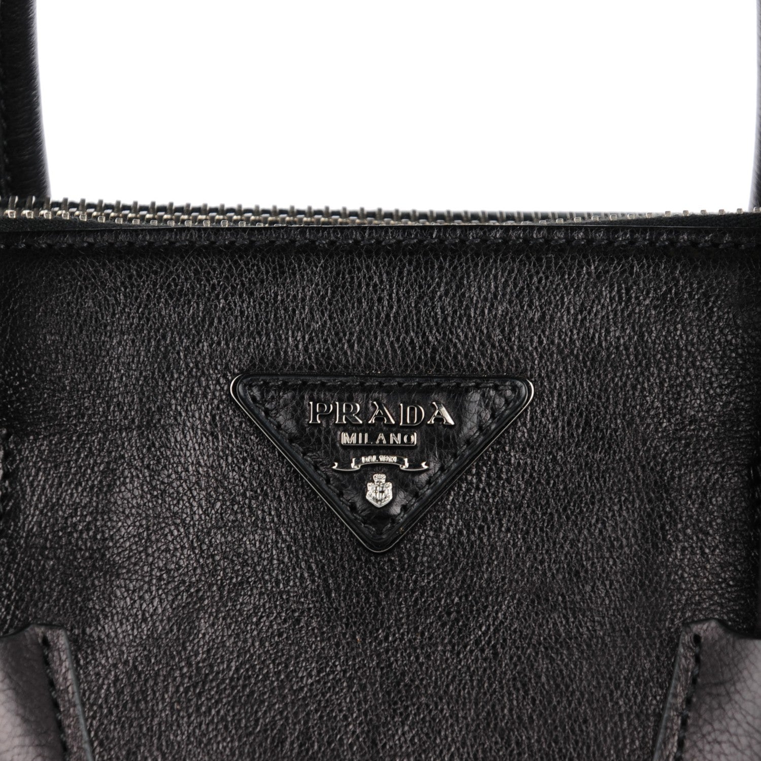 Prada Glace Calf Twin Pocket Tote Nero Black 7 of 9
