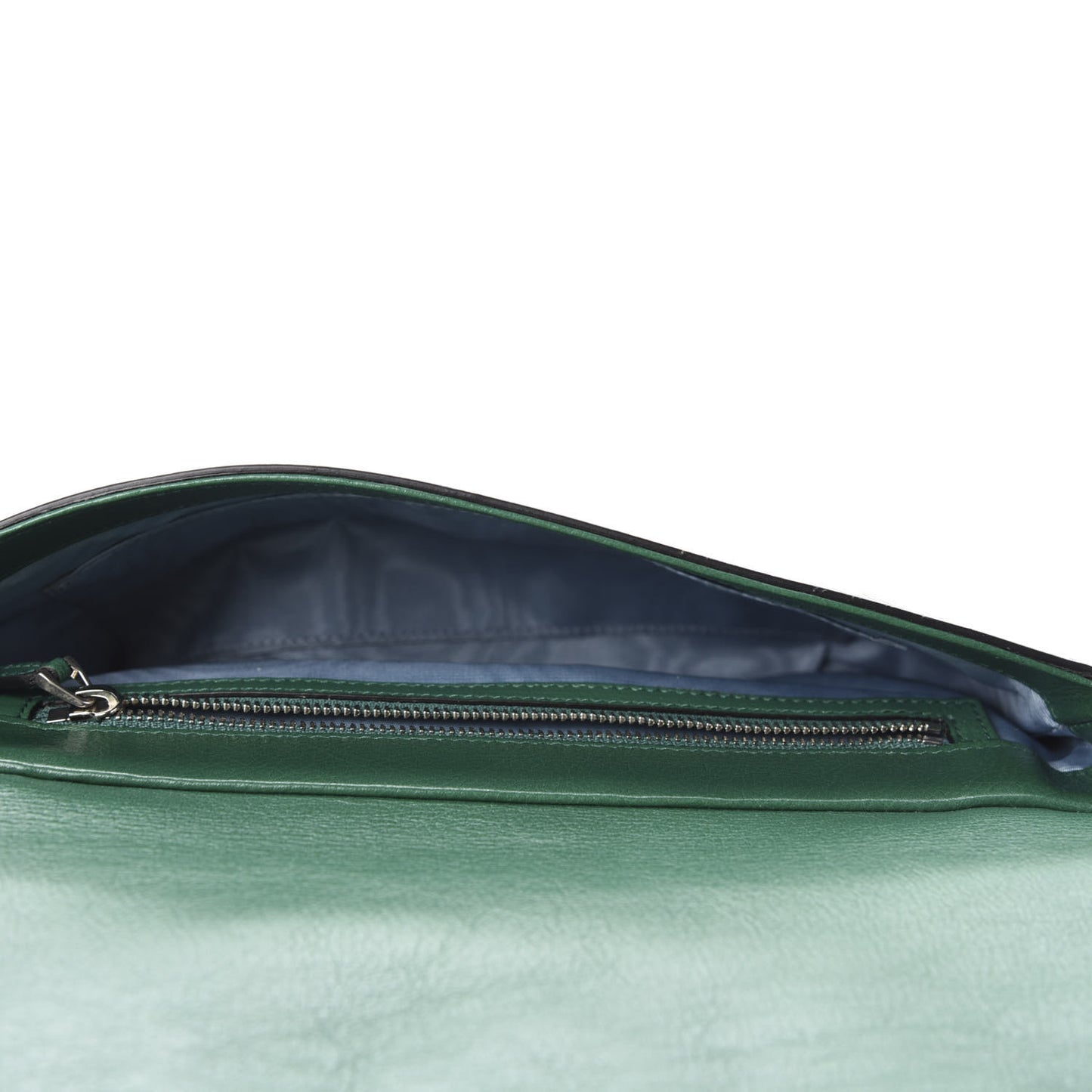 Calfskin Diagonal GG Medium Thiara Double Envelope Shoulder Bag Emerald Green Black