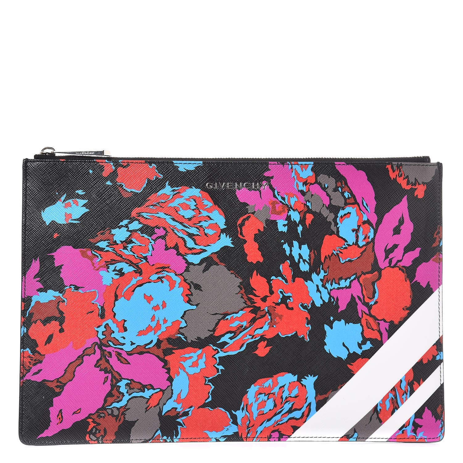 Givenchy Coated Canvas Floral Print Zip Pouch Multicolor 1 of 7