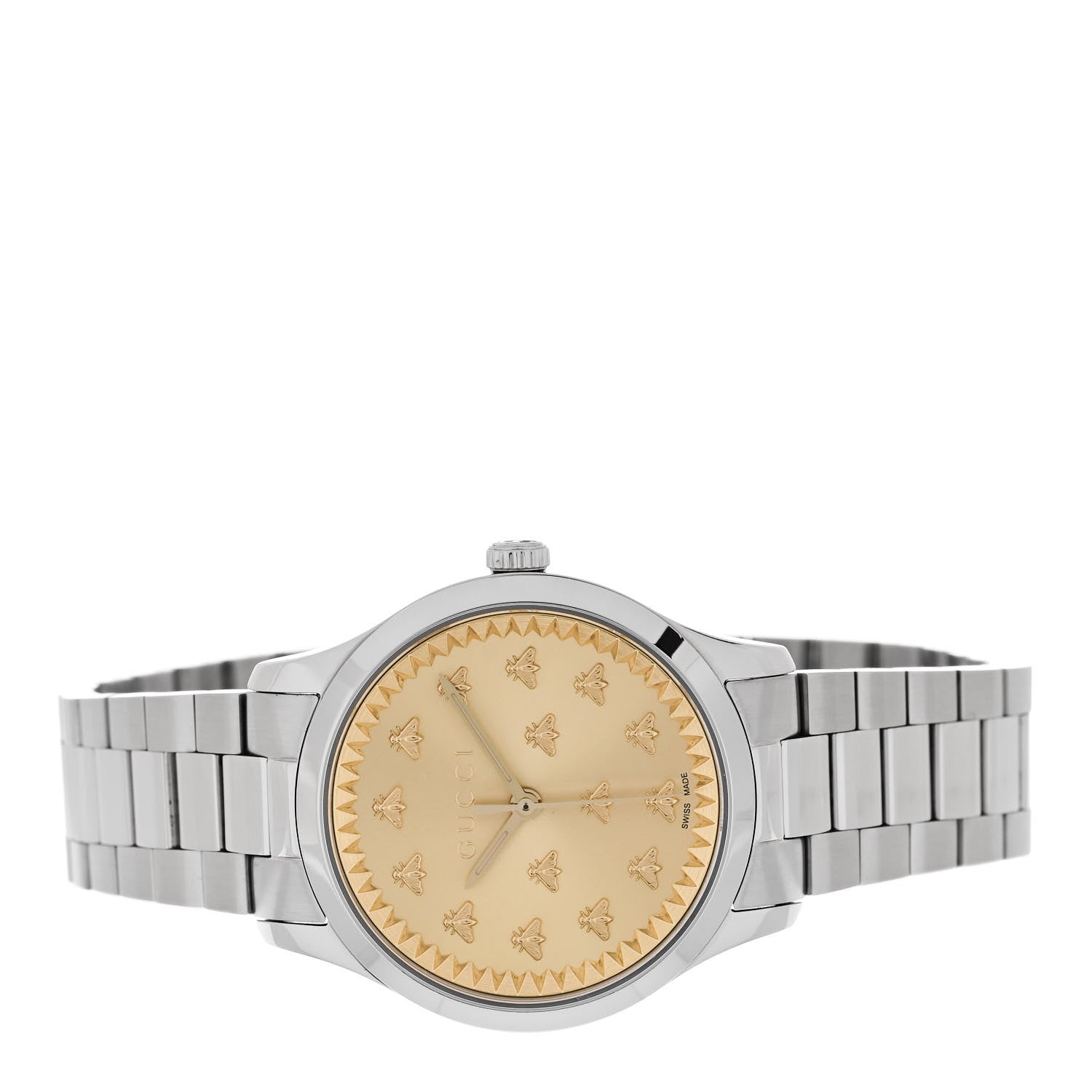 Gucci Stainless Steel 32mm G-Timeless Bee Quartz Watch Gold 2 of 5