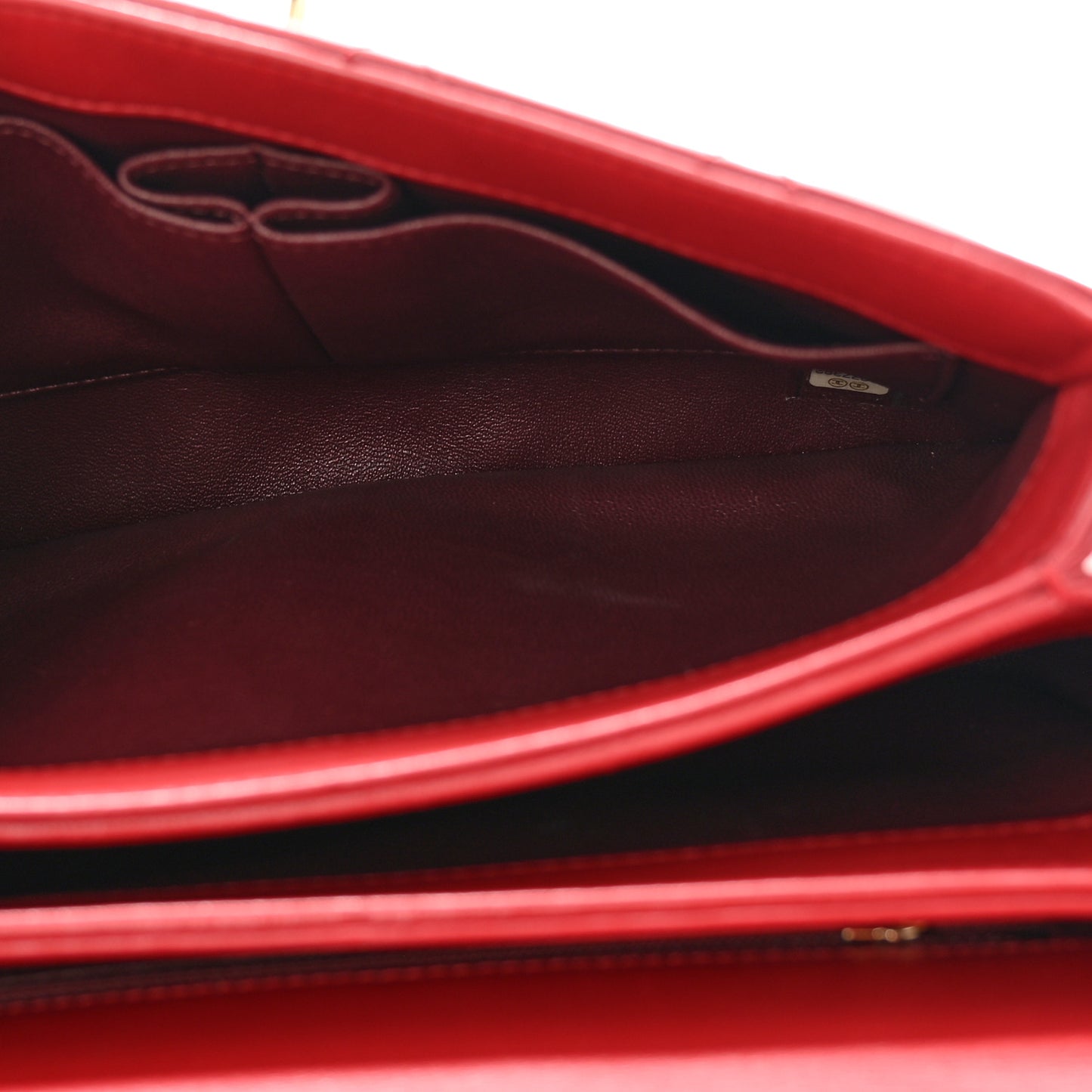 Lambskin Quilted Small Trendy CC Flap Dual Handle Bag Red