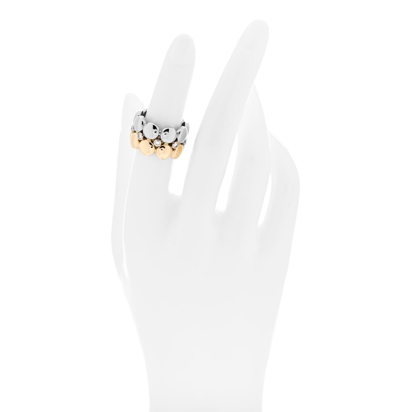 18K Yellow White Gold Diamond Honeymoon Ring 51 5.75