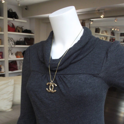 Chanel Gold CC Logo Pendant Necklace 2 of 4