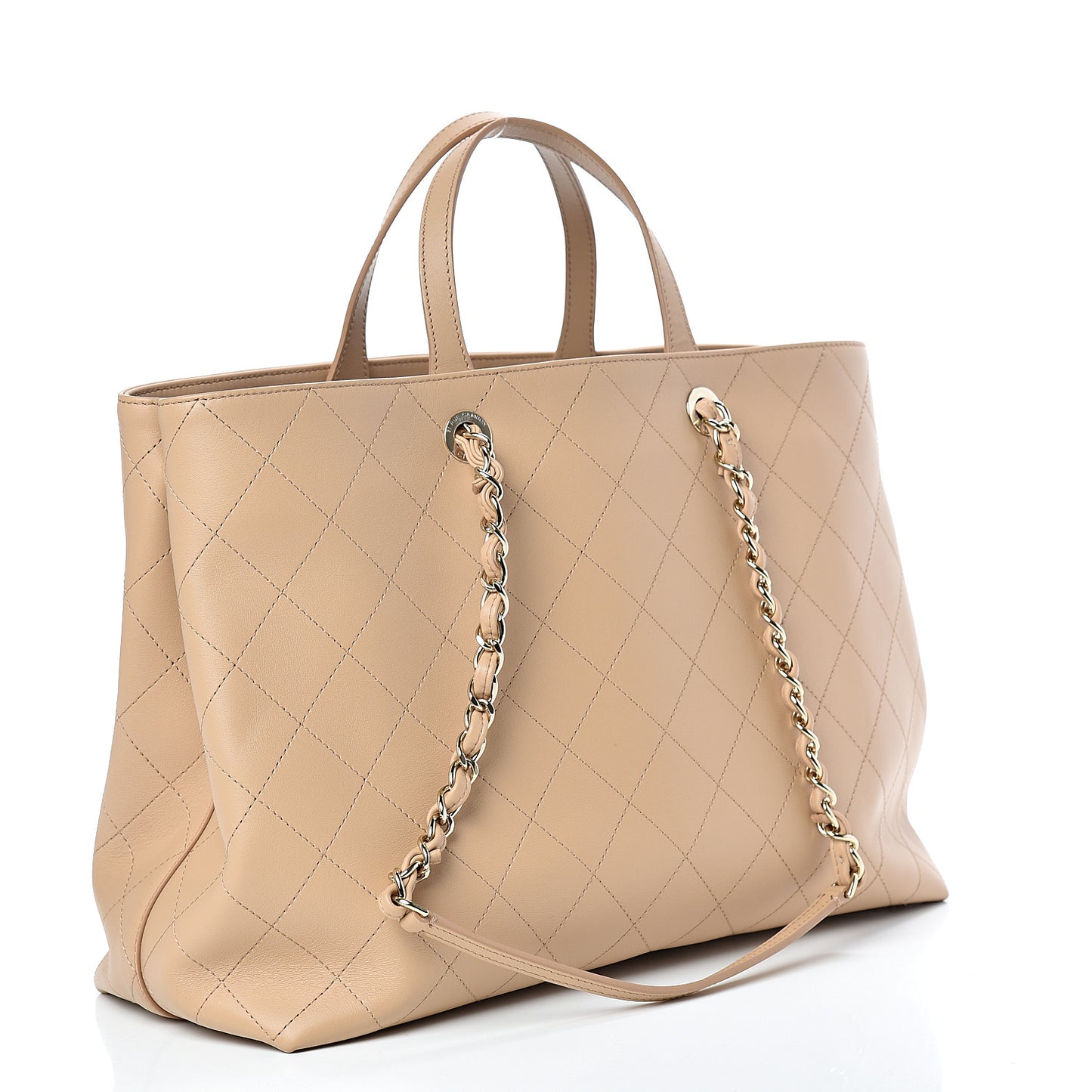 Calfskin Large Serial Shopper Tote Beige