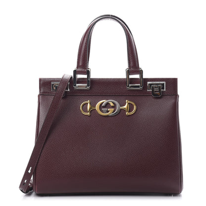 Gucci Grainy Calfskin Small Zumi Top Handle Bag Vintage Bordeaux 1 of 16