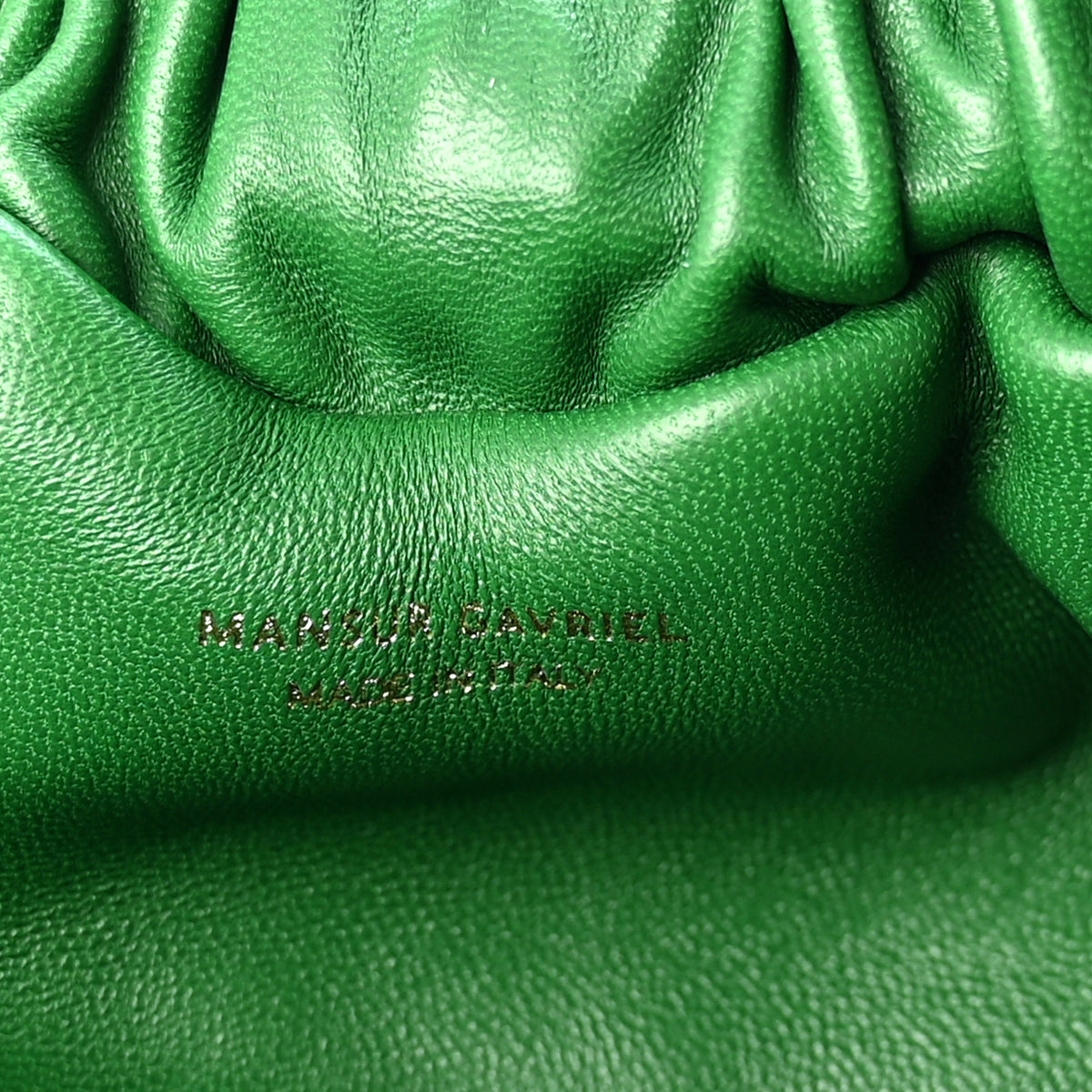 Mansur Gavriel Lambskin Mini Cloud Clutch  Green 6 of 9