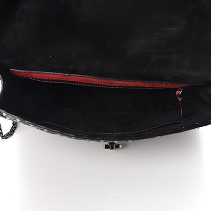 Valentino Garavani Craquele Nappa Large Rockstud Spike Shoulder Bag Black 5 of 10