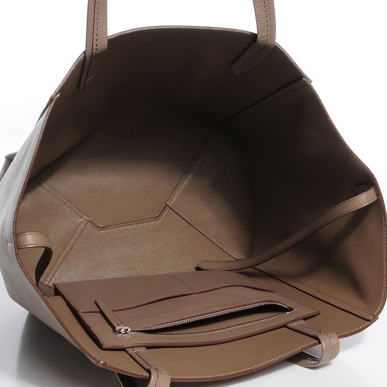 Celine Grained Calfskin Small Horizontal Cabas Phantom Taupe 5 of 8