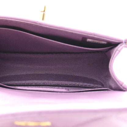 Chanel Shiny Lambskin Quilted Extra Mini Flap Purple 5 of 12