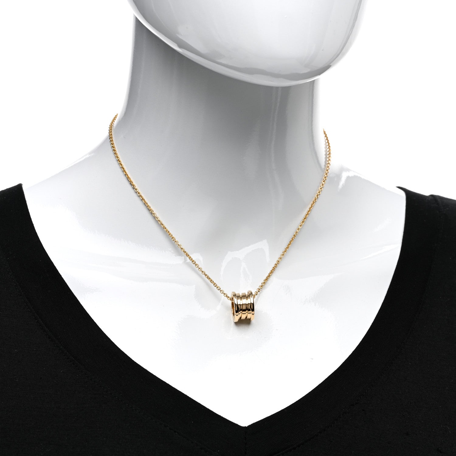Bulgari 18K Yellow Gold B.Zero1 Pendant Necklace 2 of 4