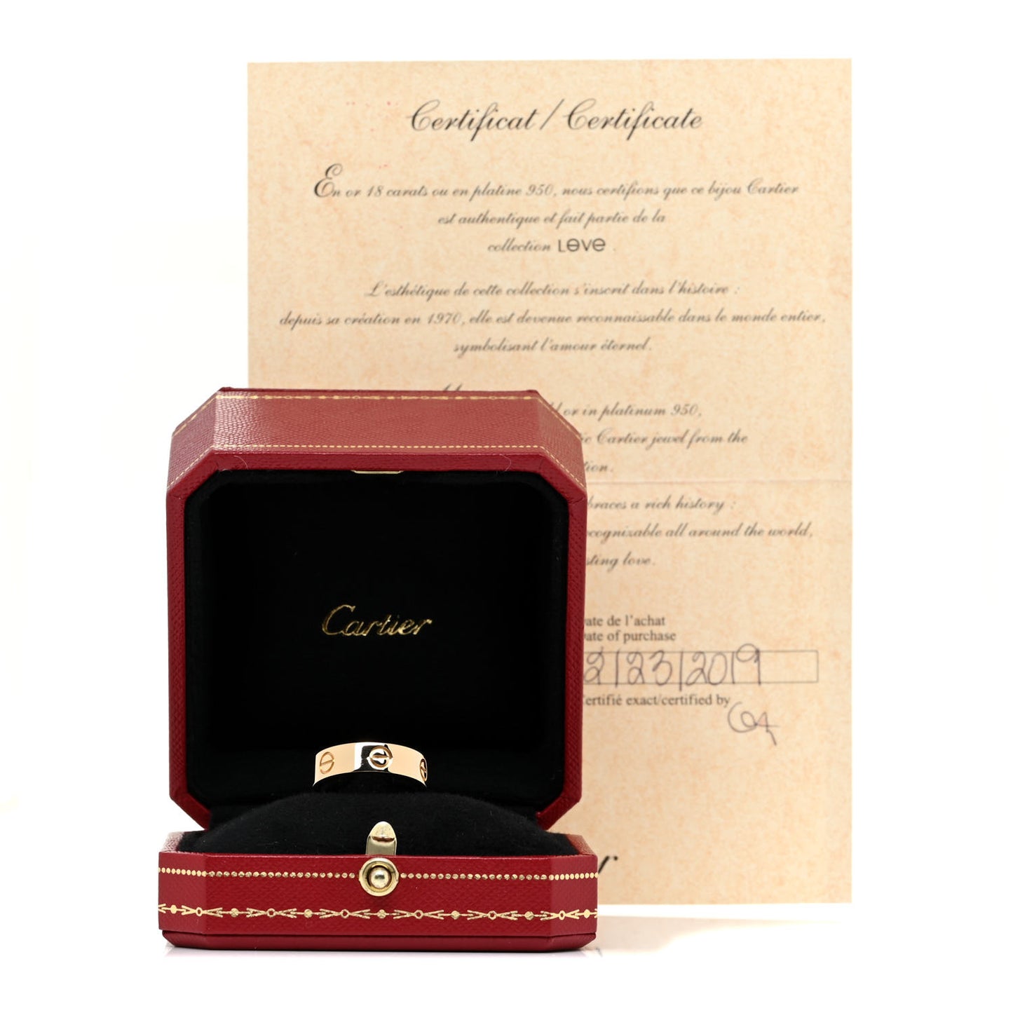 18K Yellow Gold 5.5mm LOVE Ring 55 7.25