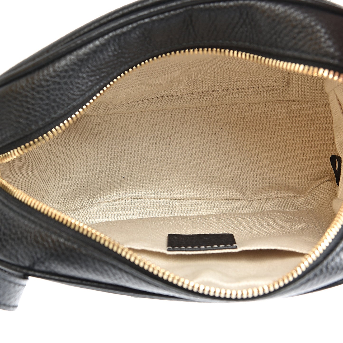 Pebbled Calfskin Small Soho Disco Bag Black