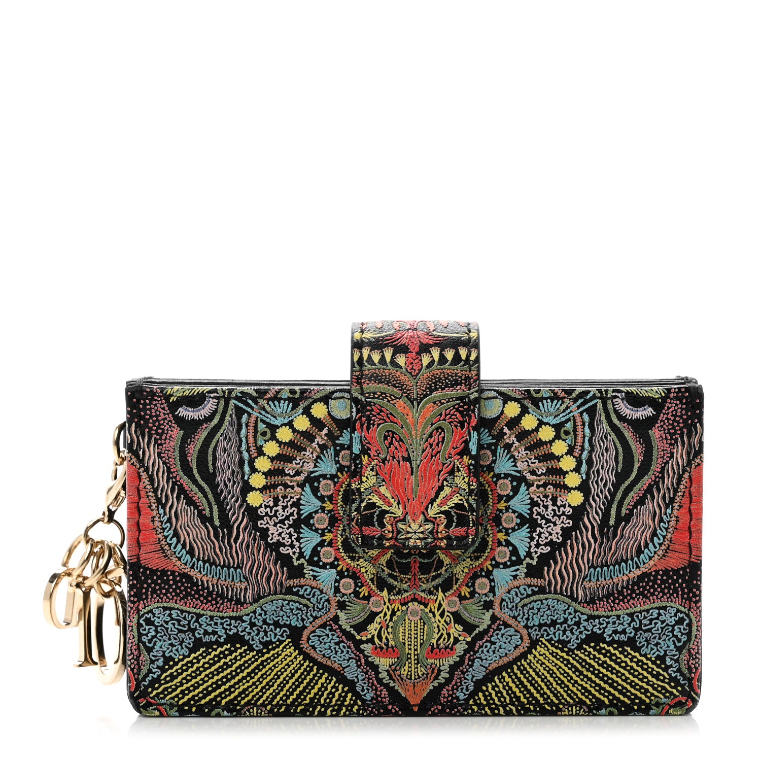 Christian Dior Calfskin Printed KaleiDiorscopic Lady Dior 5-Gusset Card Holder Multicolor 1 of 7