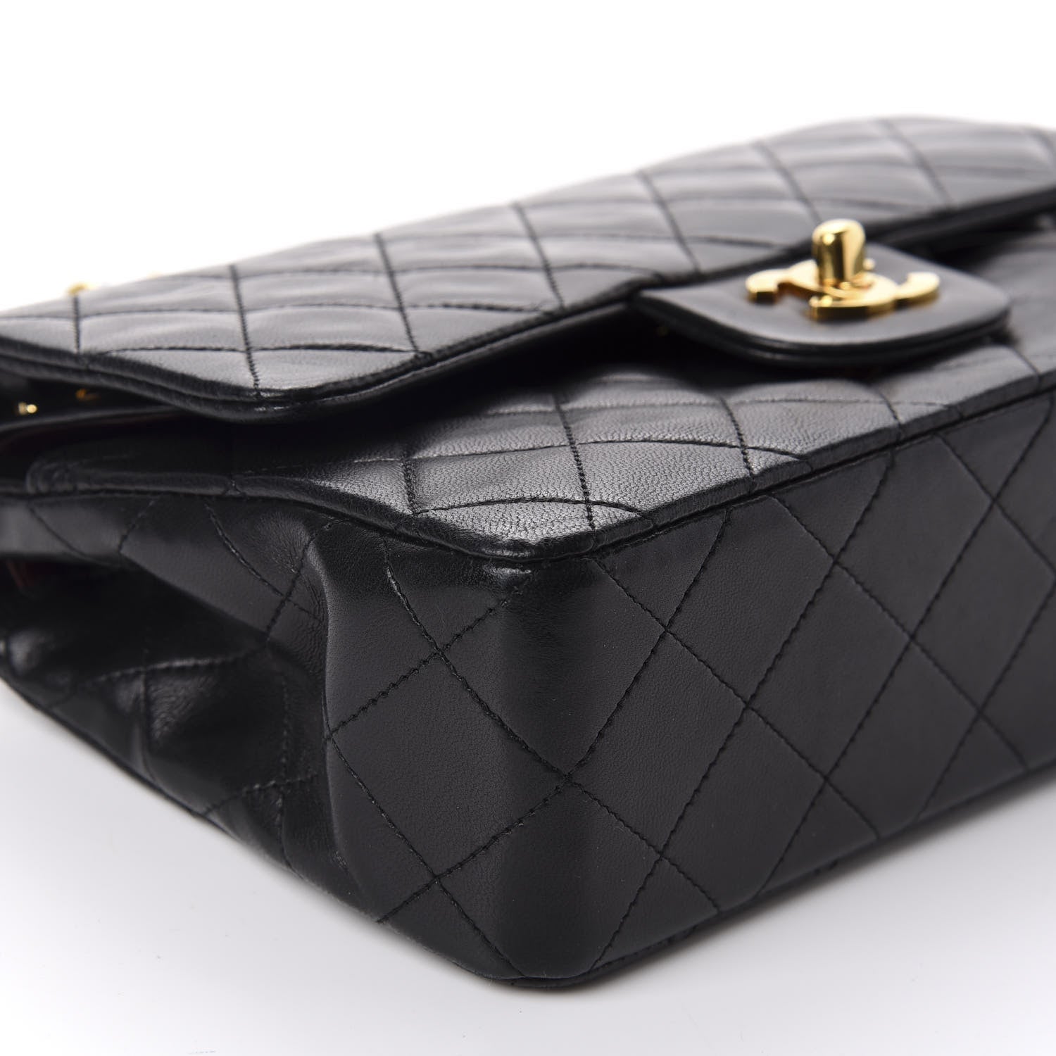 Chanel Lambskin Quilted Small Double Flap Black 6 of 11
