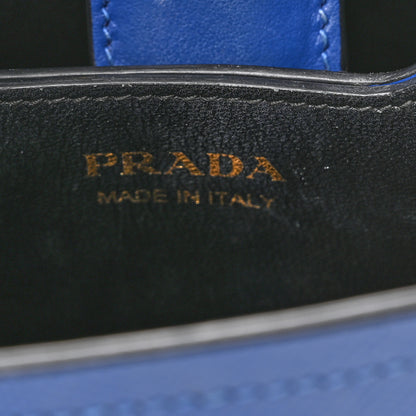 Prada Saffiano Cuir Calfskin Small Panier Bucket Bag Inchiostro Black 7 of 10