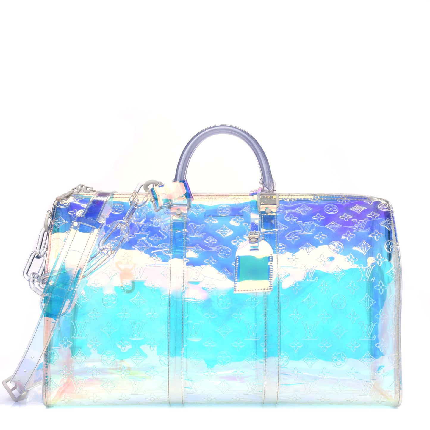 PVC Monogram Keepall Bandouliere 50 Iridescent Prism
