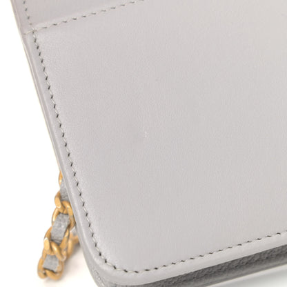Chanel Caviar Quilted Boy Wallet On Chain WOC Grey 5 of 5