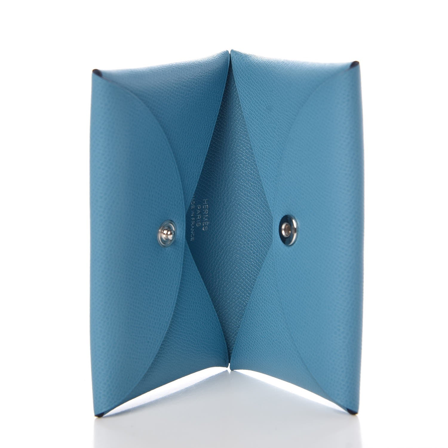 Hermes Epsom Calvi Card Case Bleu du Nord 5 of 8