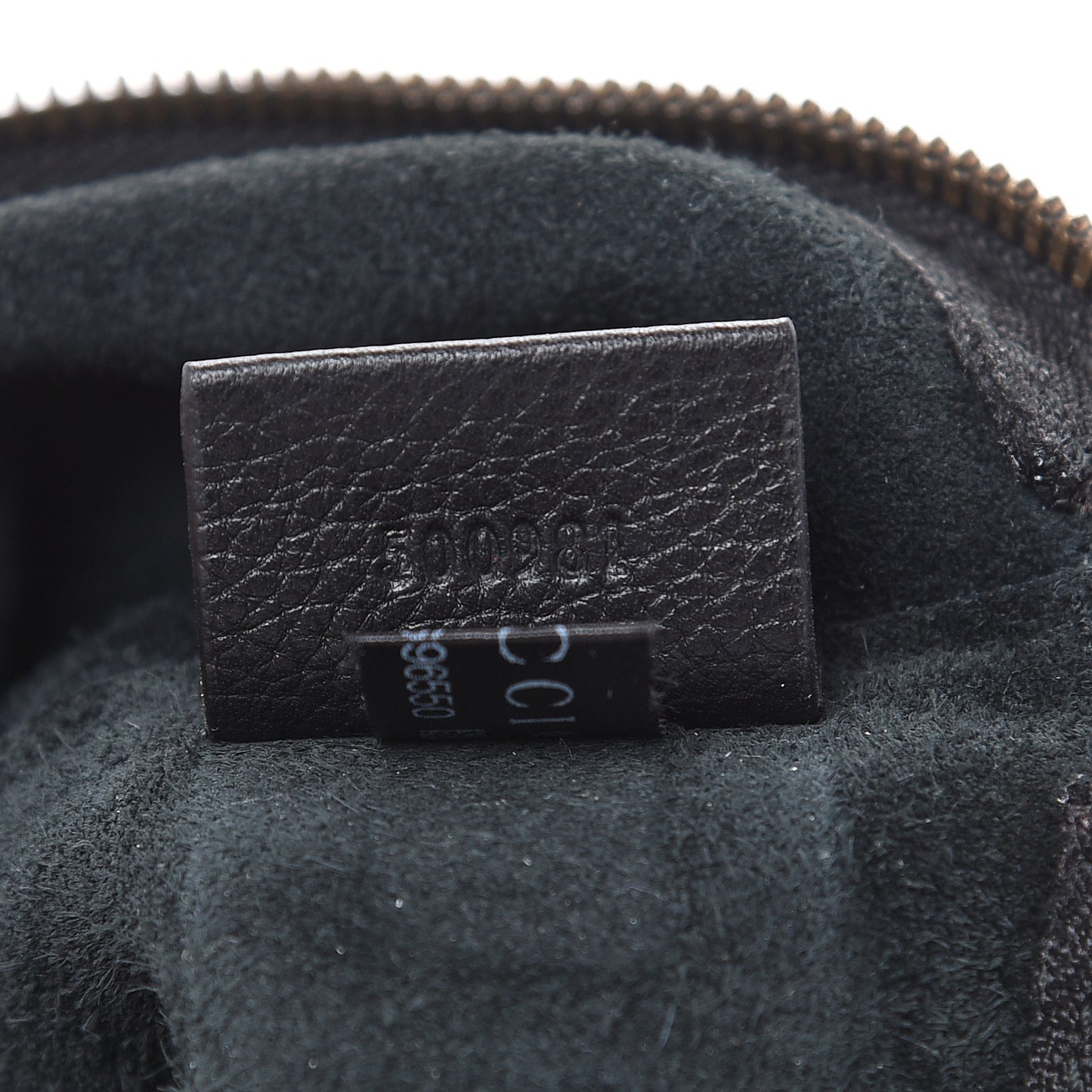 Pebbled Calfskin Medium Logo Portfolio Clutch Black