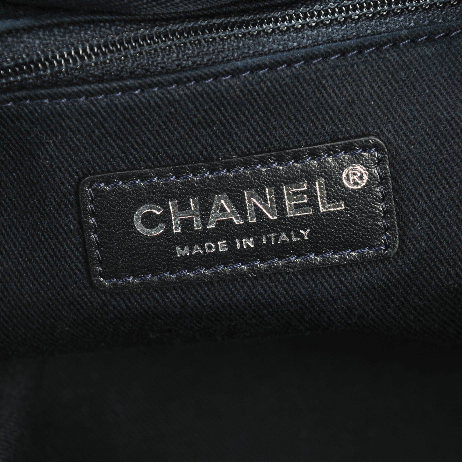 Chanel Canvas Large Deauville Tote Dark Blue 6 of 8
