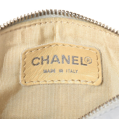 Chanel Lambskin Chocolate Bar Cosmetic Pouch Light Blue 6 of 8