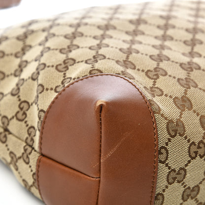 Gucci Monogram Large Flat Messenger Bag Brown 8 of 12