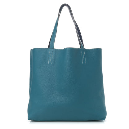Hermes Taurillon Clemence Double Sens 36 Reversible Tote Bleu Sapphire Izmir 3 of 15