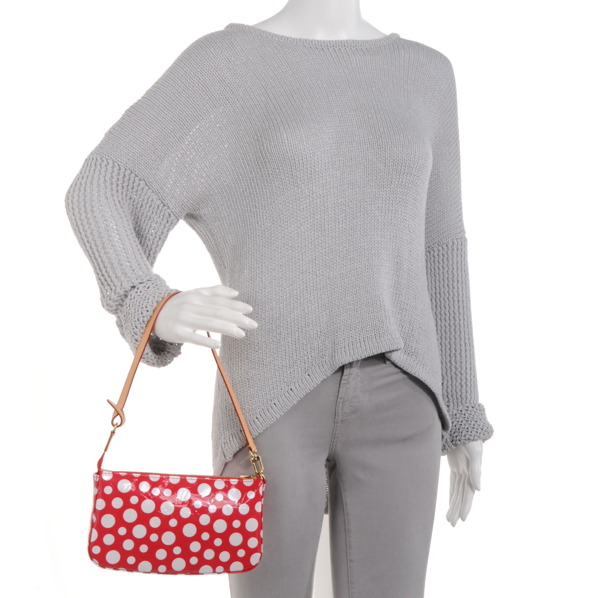 Louis Vuitton Vernis Kusama Infinity Dots Pochette Accessories Red 2 of 7