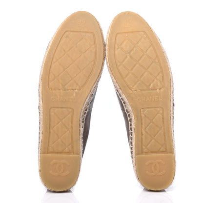 Chanel Grained Calfskin CC Espadrilles 39 Nude 4 of 4