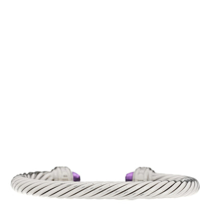 David Yurman DAVID YURMAN Sterling Silver Diamond Amethyst 7mm Cable Classics Bracelet 2 of 4