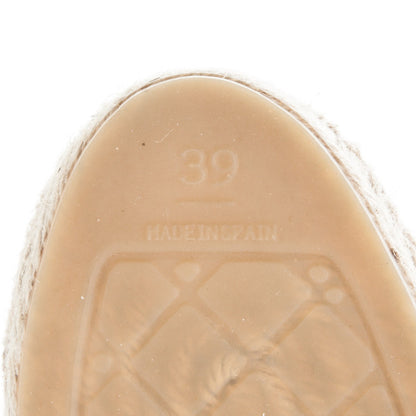 Chanel Tweed CC Espadrilles 39 Brown Pink Beige 6 of 8