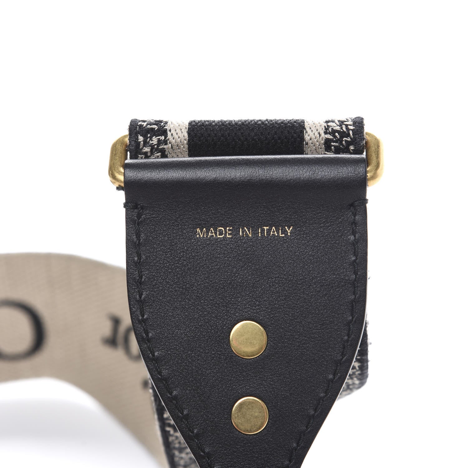 Christian Dior Canvas Embroidered Shoulder Strap Blue 4 of 4