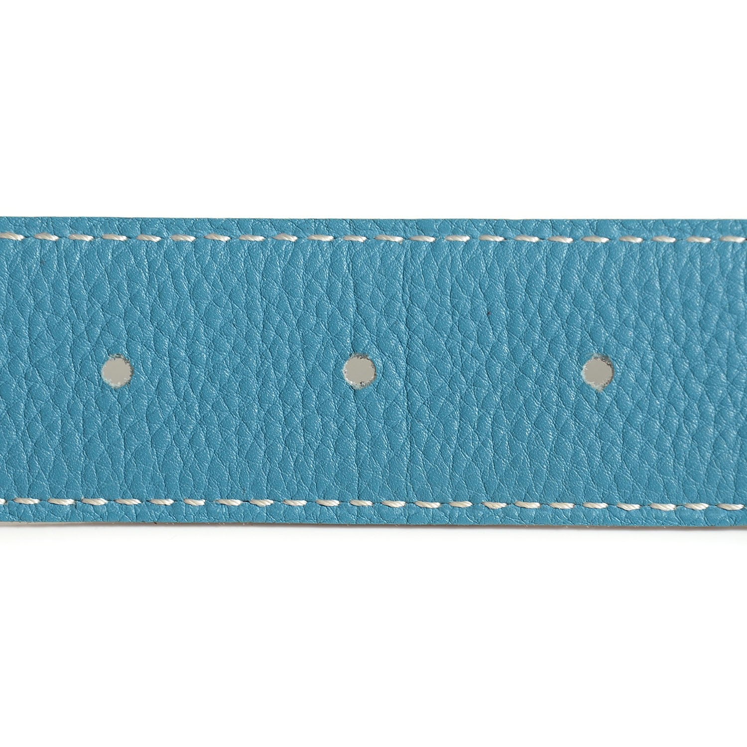 Hermes Box Togo 32mm H Belt 65 Noir Blue Jean 6 of 7