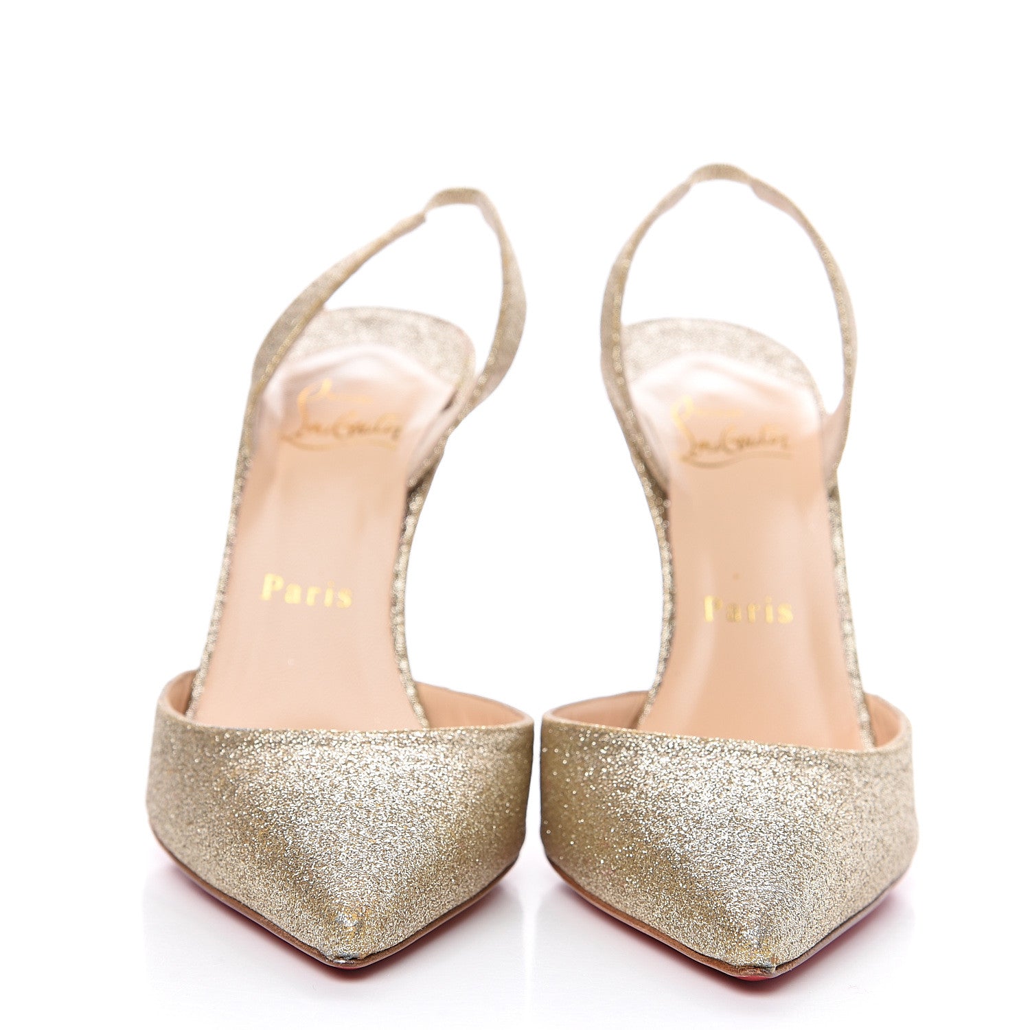Christian Louboutin Glitter Ever 100 Pumps 38 Platine 2 of 12