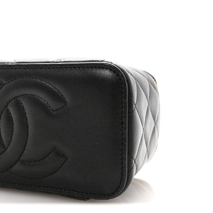Chanel Lambskin Quilted Small Top Handle Vanity Case With Chain Black 10 of 10