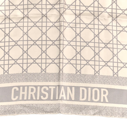 Christian Dior Silk Cannage Square Scarf 90 Fond White 2 of 3