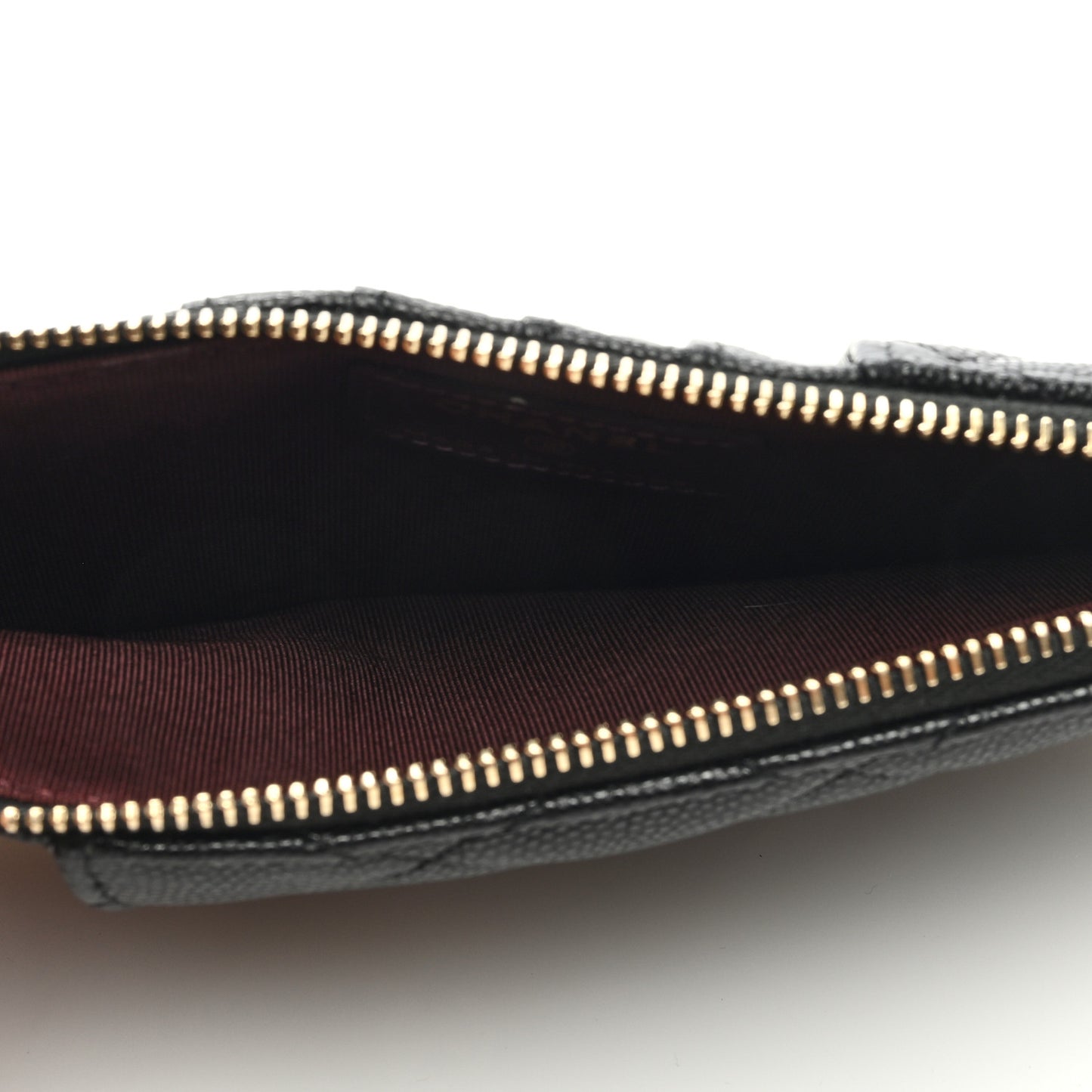 Caviar Quilted Classic Flat Wallet Pouch Black