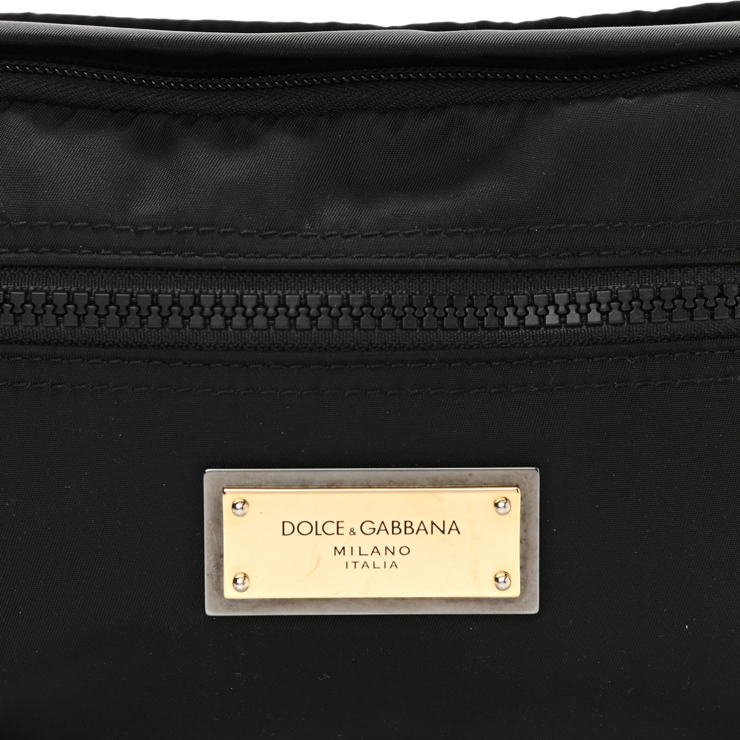 Nylon Logo Belt Bag Black