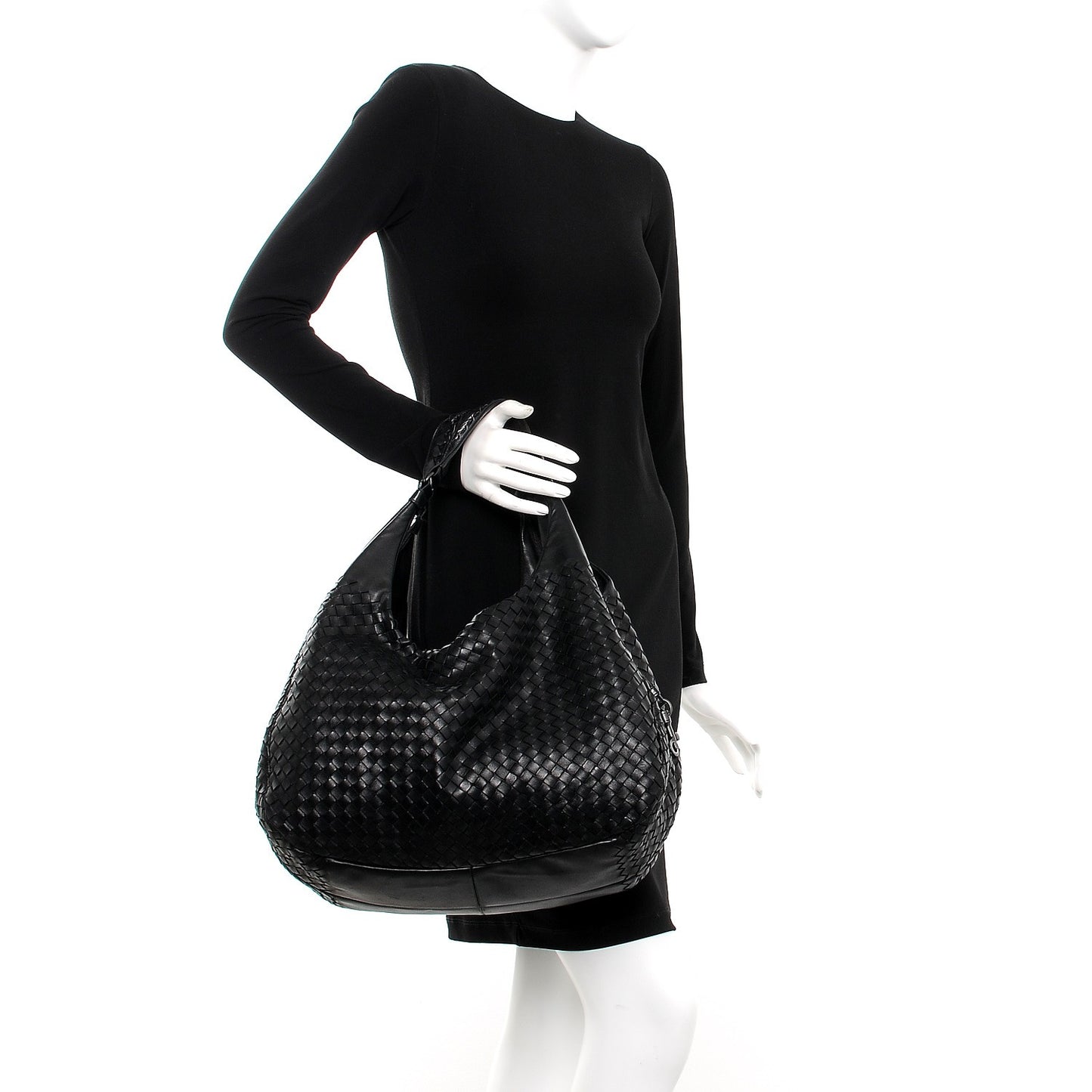 Nappa Intrecciato Large Campana Nero Black