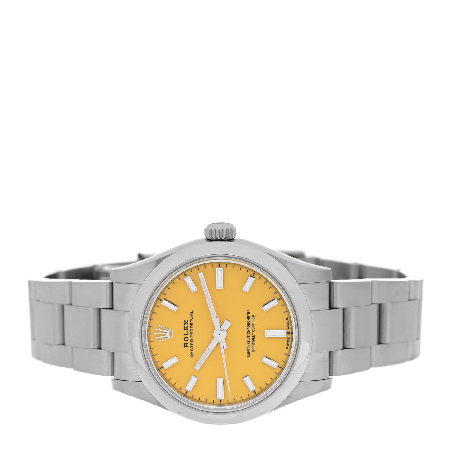 Stainless Steel 31mm Oyster Perpetual Watch Yellow 277200